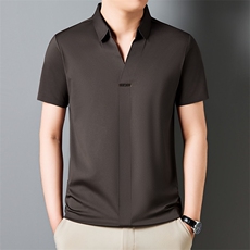 夏季男士短袖polo衫中青年休闲宽松翻领冰丝薄款T恤QSD1269-P52，男装Polo衫，星座1105-3