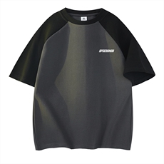 深灰拼黑袖