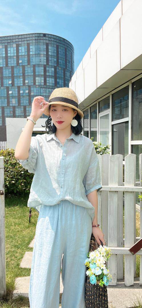 纯苎连衣裙小衫裤子裙子衬衣 时尚风 风淑女风休闲风，女装连衣裙，川哲