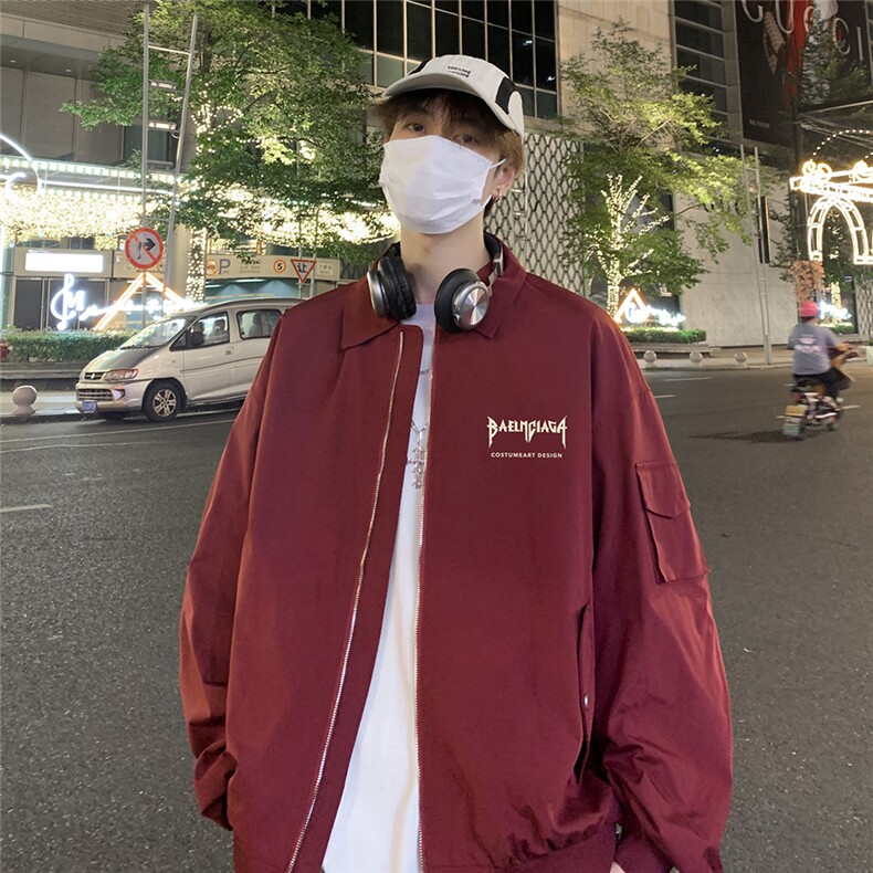 特批夜景棒球服外套时尚字母印花翻领夹克A247-TPF6033特批65,男装夹克,电商A247
