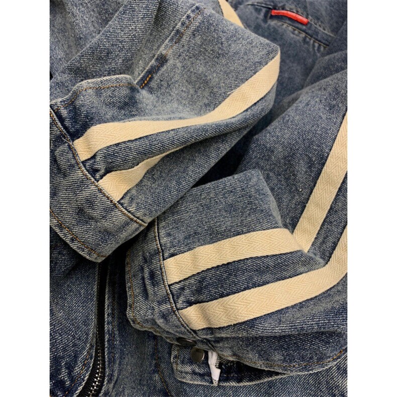 【有货】JK13CC-特P78条纹牛仔外套男水洗美式立领夹克,男装夹克,星座1007（原301D）