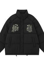 白底23冬季时尚百搭宽松字母印花潮流棉服外套MY373特批P85控138，男装棉衣，电商A247-1