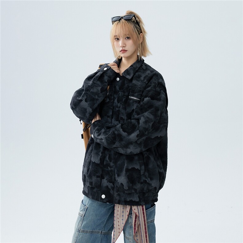 2026春季新款美式潮牌翻领夹克男女同款高街痞帅百搭外套W363P113,男装夹克,电商A170