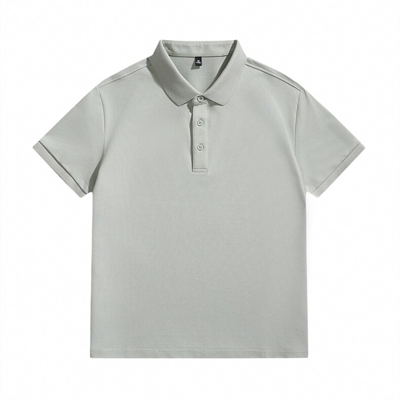 品质常年款得物白底图纯色光版翻领短袖polo衫男t恤T0257-特P40，男装T恤，电商D342-2