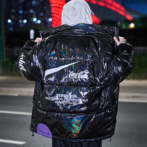 2020冬季羽绒服男潮牌街头炫彩镭射反光外套亮面 A436-912图片