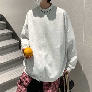 2026春秋立体裁剪螺纹刺绣拉链套头华棉卫衣 W56685/特P40 灰色图片