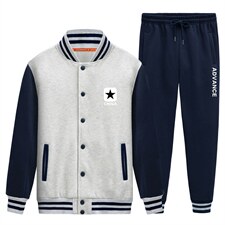 2025秋季新款棒球服运动套装情侣班服套装XZ102A-4-Q8632-P95，男装休闲套装，星座211-2
