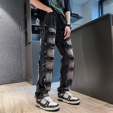 破洞牛仔裤高街风男Y5218P53，男装牛仔裤，星座1112-1