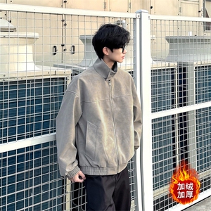 [网图]扎染皮衣夹棉服加绒保暖复古美式棉衣 5D3074-TP65不图片