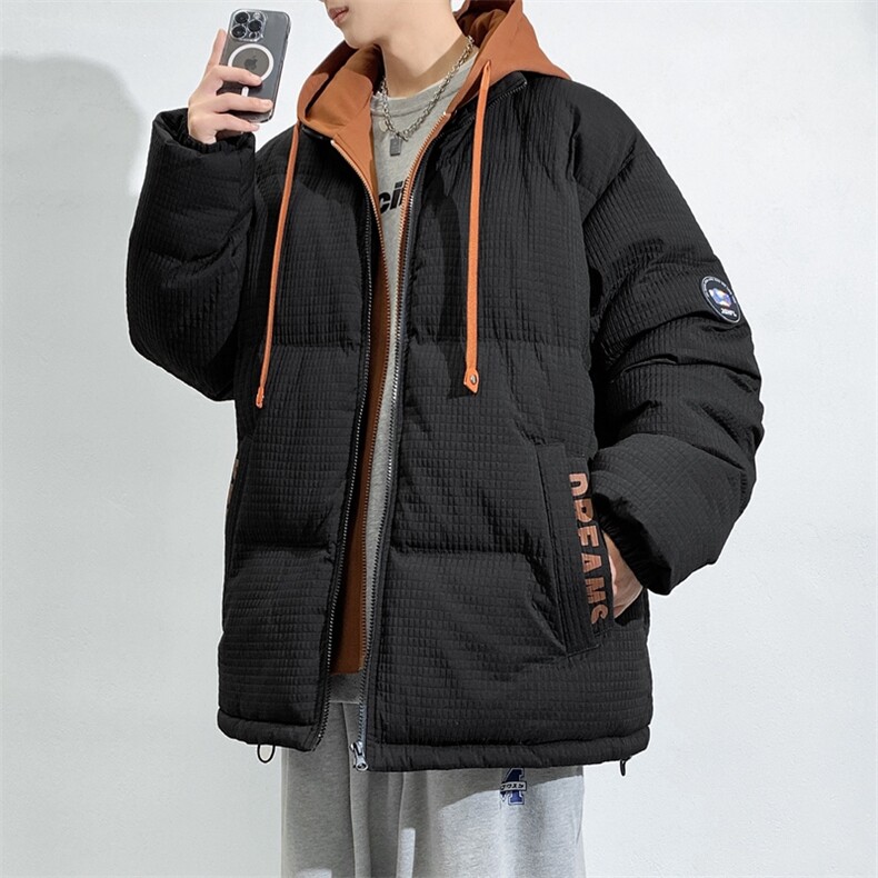 假两件棉服男士2024年新款青少年加厚棉衣服冬装外套M0778-P120,男装棉衣,星座308B-2