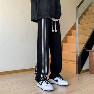 B221 美式ins高街小众情侣款织带休闲运动裤 LK23006-P60 控78图片