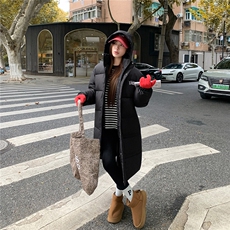 美潮加厚中长款连帽棉衣冬季情侣保暖棉服外套，男装棉衣，星座1210-1
