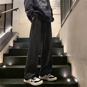 8XL-M 特大码复古牛仔裤渐变宽松阔腿裤男加肥加大休闲款K947P45图片