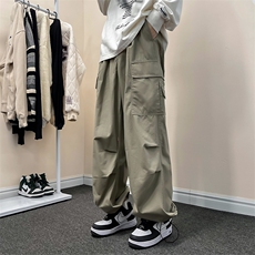工装裤男女宽松束脚裤春季运动休闲长裤子日系直筒裤潮QK855-P45，男装工装外套，星座1008-1