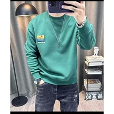 欧洲站印花卫衣圆领男士秋冬2025新款潮牌宽松无帽冬装上衣服，男装卫衣，星座506A