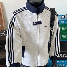 420g-高品质-拼接条纹设计感外套男cp122-特p49，女装短外套，电商B371