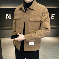 2025男翻领羽绒服男士修身净版羽绒外套轻薄夹克冬装Y9905P145，男装夹克，星座914