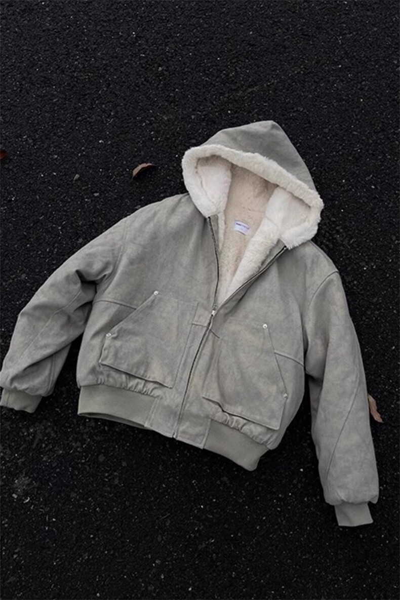 【有货】大理石座山雕外套仿水貂毛加绒加厚帆布棉服MY266特P138,男装棉衣,星座908-1