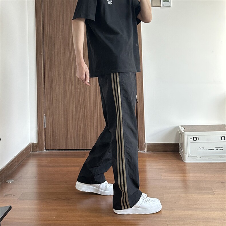 大量现货三条杠设计感条纹速干裤男女款夏季潮流痞帅DY5036-特P35,男装休闲裤,电商A178