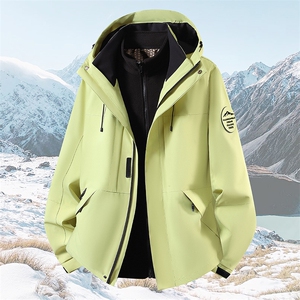 户外连帽男女新款三合一防风防水登山服石墨烯保暖外套H6188-P90图片