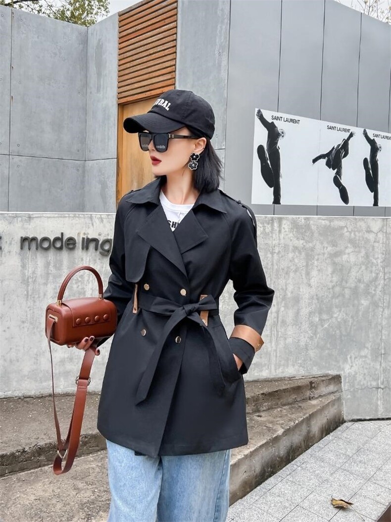 春装新款，风衣外套，女装风衣，红雀纺