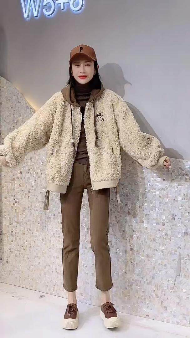 冬装新款皮毛一体拼接针织帽，其它，姚姚家