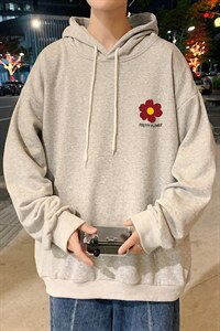 WY2257-P35 纯棉连帽卫衣男大码运动帽衫宽松薄外套男图片