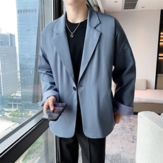 禁欲系英伦雅痞风西服男设计感dk制服痞帅休闲西装A7P55，男装西服，星座1116-2