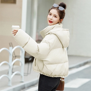 短款羽绒服女冬2023新款韩版小个子时尚洋气白鸭绒连帽面包服外套图片