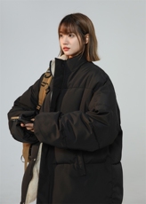 中性风2025新款棉衣女纯色立领棉袄加绒加厚棉服外套3364-P60，男装棉衣，星座207