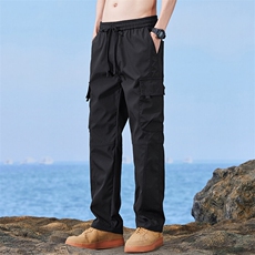GENIOLAMODE户外山系伞兵工装裤子男春秋款2025新款宽松休闲直筒，男装休闲裤，星座509