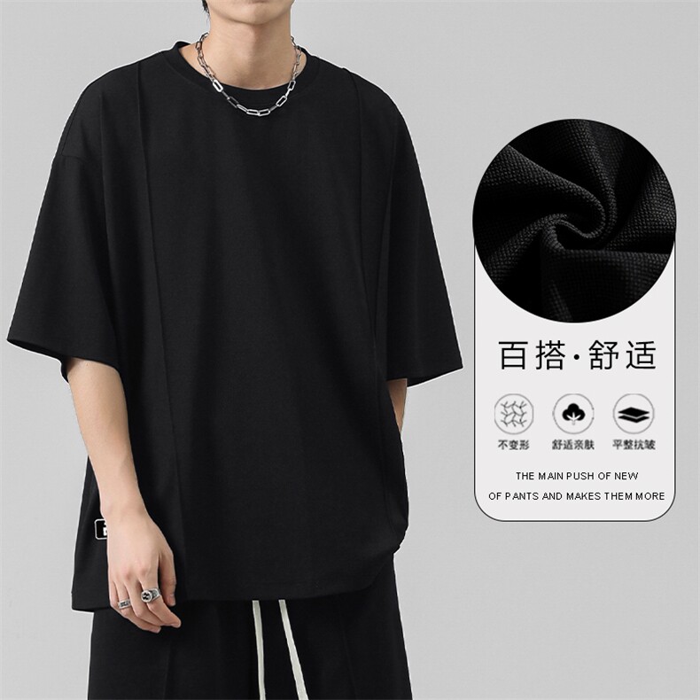 舒适短袖个性标志夏季薄款休闲时尚潮流百搭冰丝 TT351-特批36图片