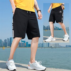 夏季透气薄款休闲短裤五分裤宽松紧腰大裤衩模迷彩图片