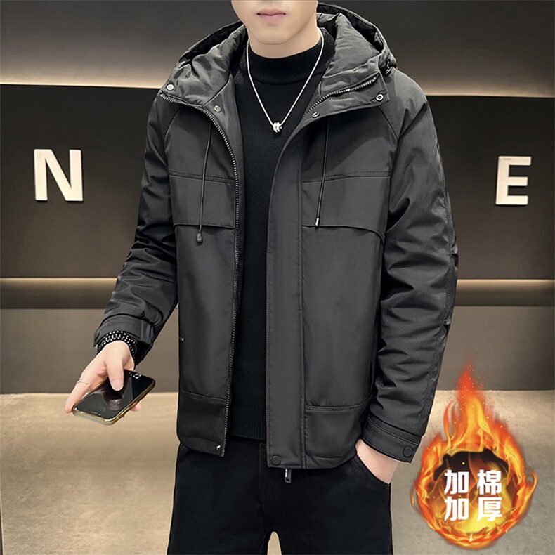 秋冬加棉加厚大码外套男士帅气连帽夹克潮流时尚男棉衣ZY803-P80,男装棉衣,星座310B