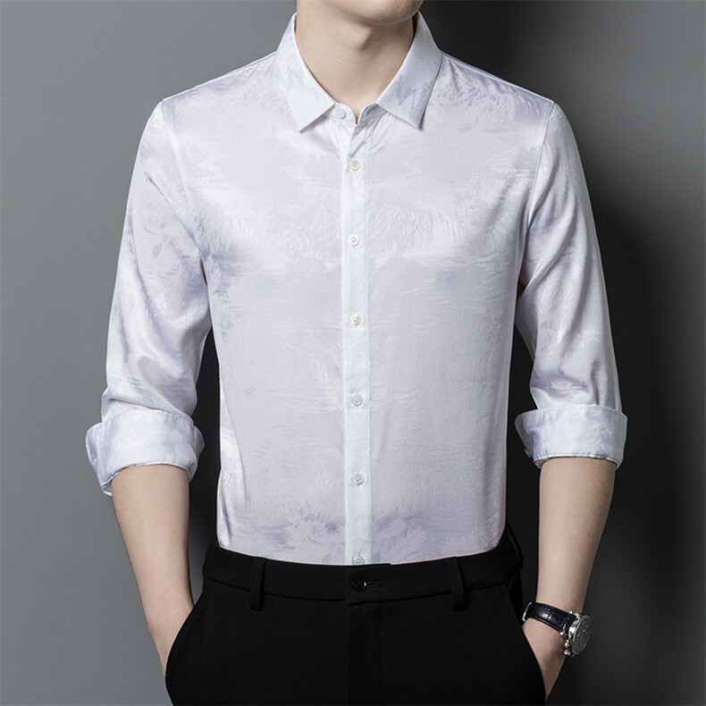 BBAS17钱塘2020-2秋季新款衬衫商务休闲长袖衬衣P300，男装衬衫，钱塘207-2