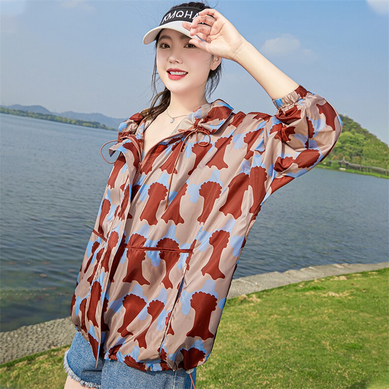 绿色大码防晒衣2025年夏季RF2C290-2801#-P85-K138,女装短外套,蝶眷