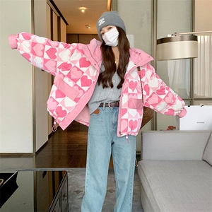 现货！  2C056-3101-P275控418（粉色爱心羽绒服）图片
