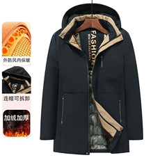 新款棉服外套男秋冬加绒加厚保暖中年棉衣上衣爸爸装958-P65，男装棉衣，星座1403A