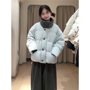 韩系奶乎乎慵懒感棉服马甲叠穿灰色针织衫女秋图片