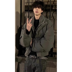美式短款棉服男冬季新款加厚廓形面包棉服立领棉衣外套MY302，男装棉衣，星座1116A（原606A-3）