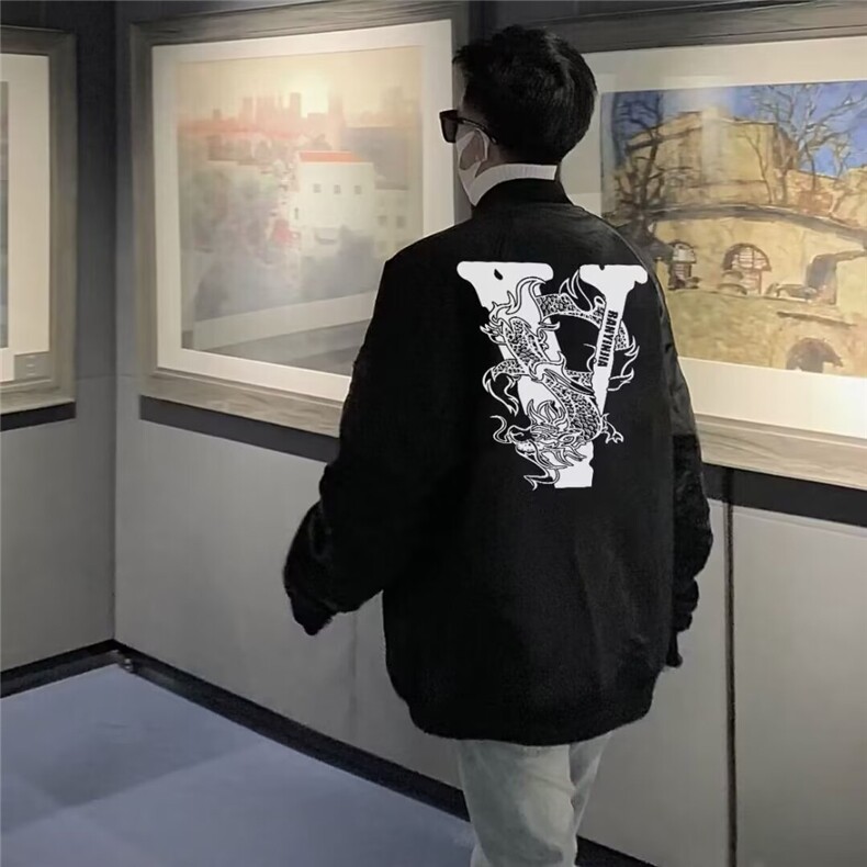 潮拉链棒球领外穿长袖春秋标准款新款宽松外套夹克男JK549/P48,男装夹克,星座506