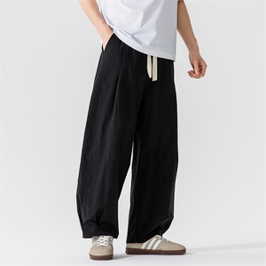 夏季新款 大码日系港风工装裤宽松休闲直筒阔腿裤美式薄 K311/P55图片