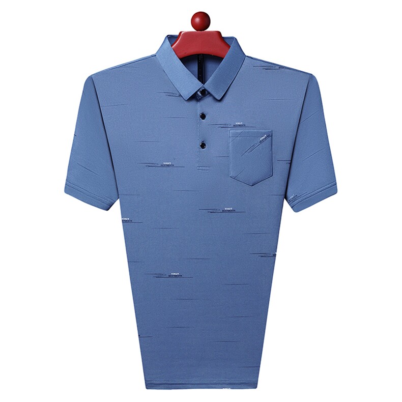 男式2023年夏季新款T恤衫男短袖翻领休闲polo中老年爸爸装体恤，男装T恤，电商B360