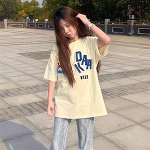 万针全刺绣工艺抖音得物高品质260克重磅纯棉双纱美式高街短袖T恤图片