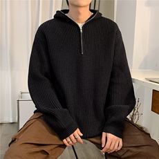 得物品质秋款男连帽毛衣拉链针织衫休闲打底外套M3115P58，男装针织衫/毛衣，星座1013-1