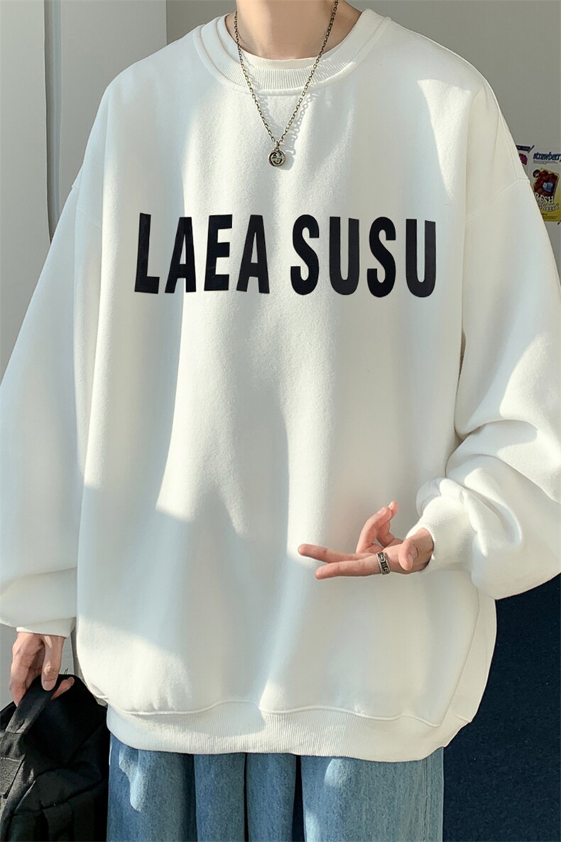 ！直播品质重磅大码港风LAEA厚板印花圆领卫衣WY101-特p28,男装卫衣,星座508（原C305）