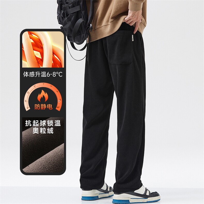 A178-1DY518AP85雪尼尔面料秋冬季加绒美式休闲卫裤,男装休闲裤,电商A178-1