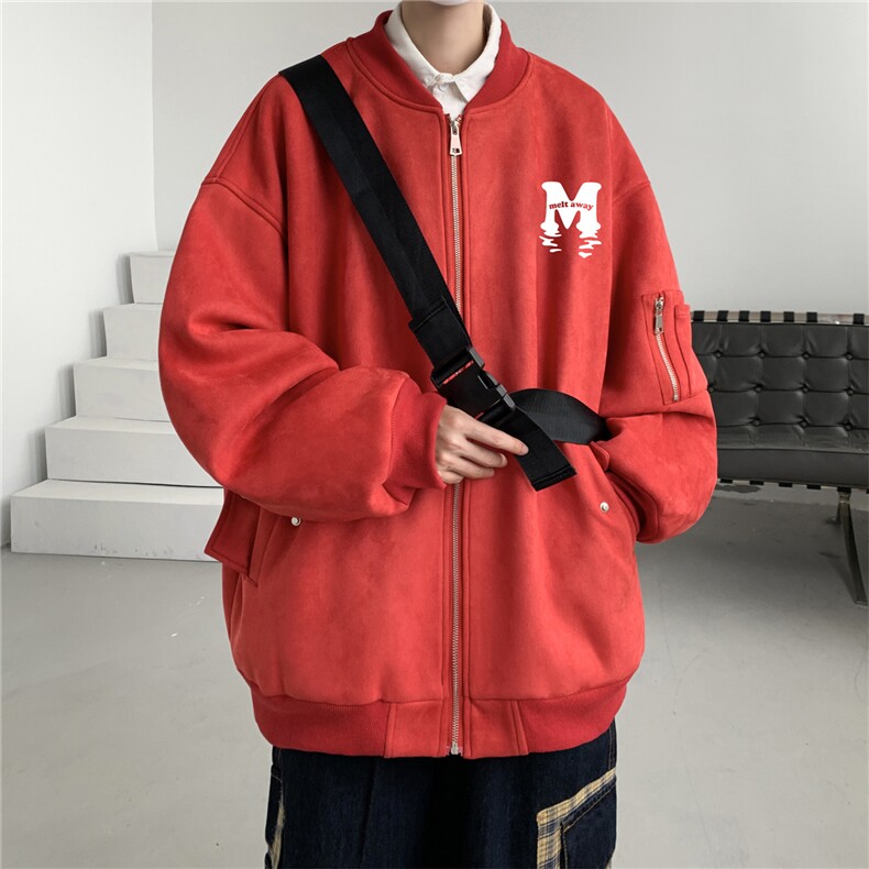23秋款美式复古麂皮绒飞行棒球服男女夹克外套JF3300-P80控108,男装夹克,电商B370