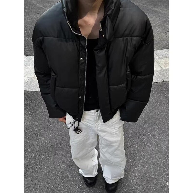 复古短款pu皮棉服冬季棉衣防寒面包服外套MY258直播,男装棉衣,星座1904A-1