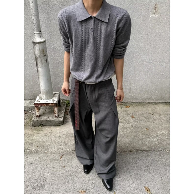 麦穗提花P0l0针织衫百搭ins文艺流行新款气质慵懒潮流SWM02,男装针织衫/毛衣,星座516A